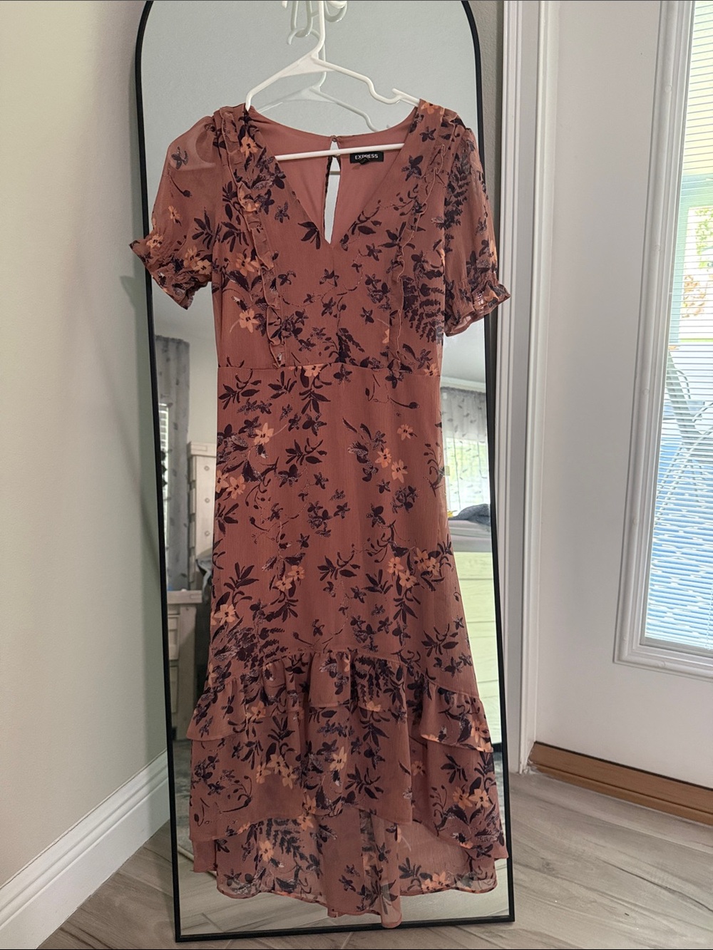 Express Floral Midi High/Low Dress
